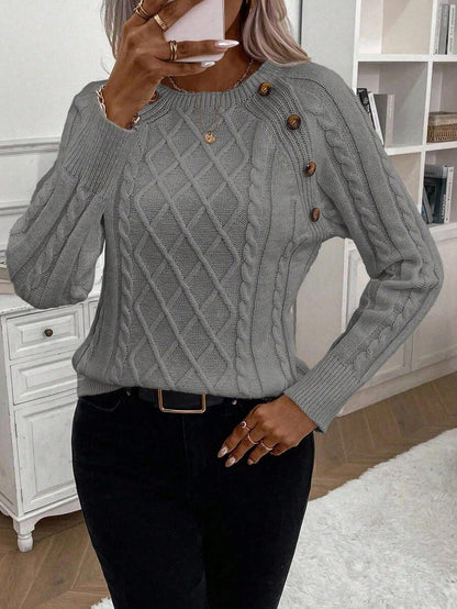 Catharina | Pull en Tricot à Détails Boutonnés