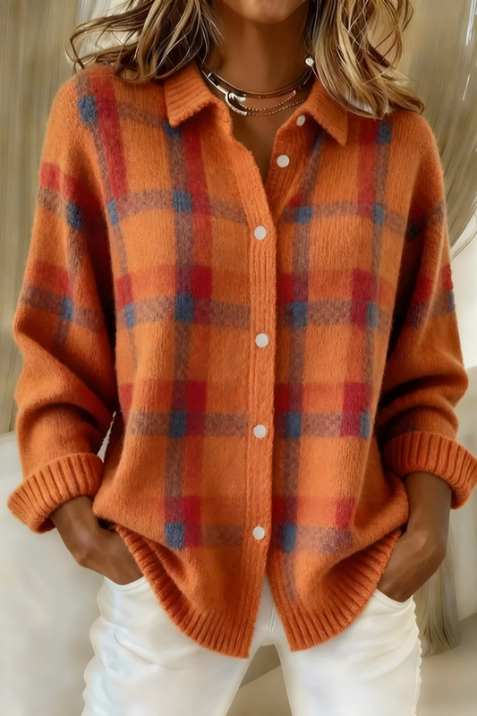 Aveline | Cardigan à Carreaux