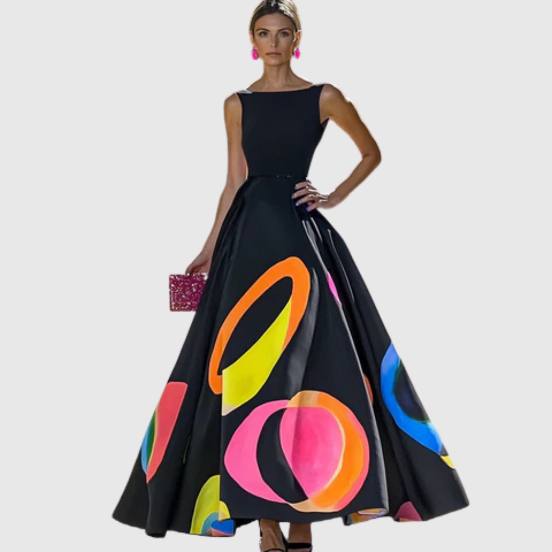 Anya | Robe Maxi Bodycon Découpée Colorée