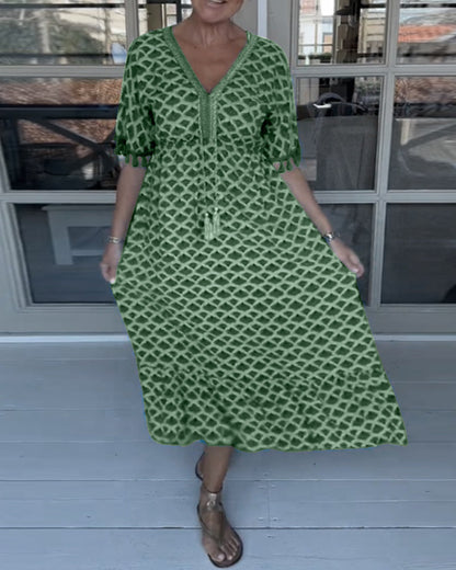 Winona | Robe à Franges en V d'Été