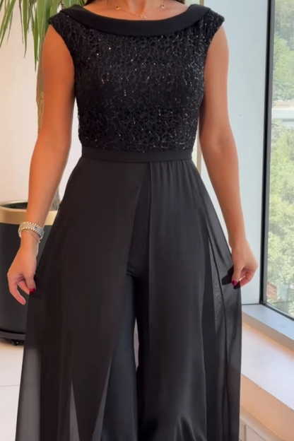 Fontella™ Combinaison en Tulle Texturé Élégante