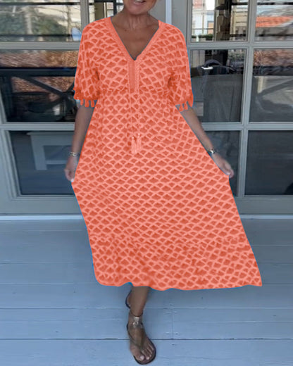 Winona | Robe à Franges en V d'Été