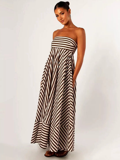 Damaris | Robe Maxi Froncée Confortable et Élégante