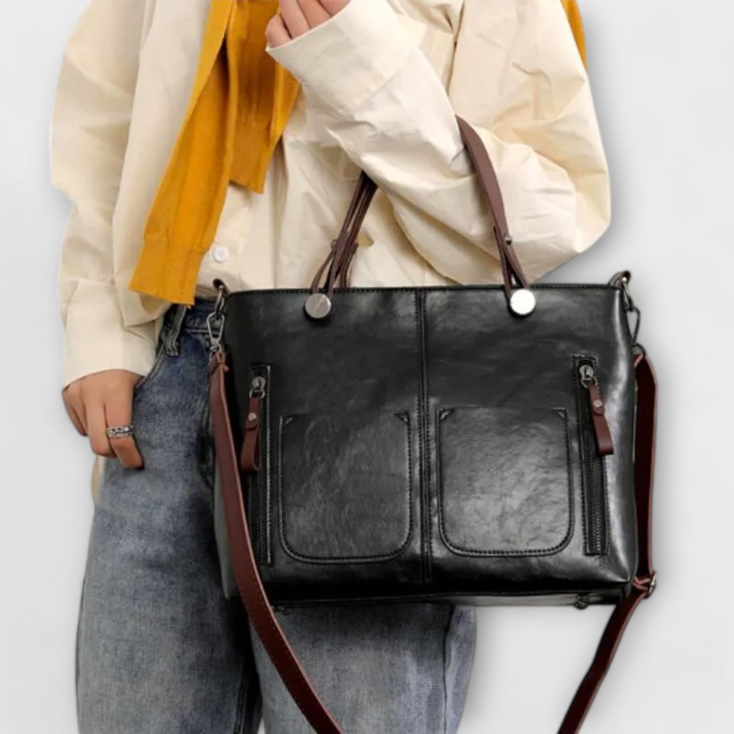 Serenya - Élégant sac à main en cuir