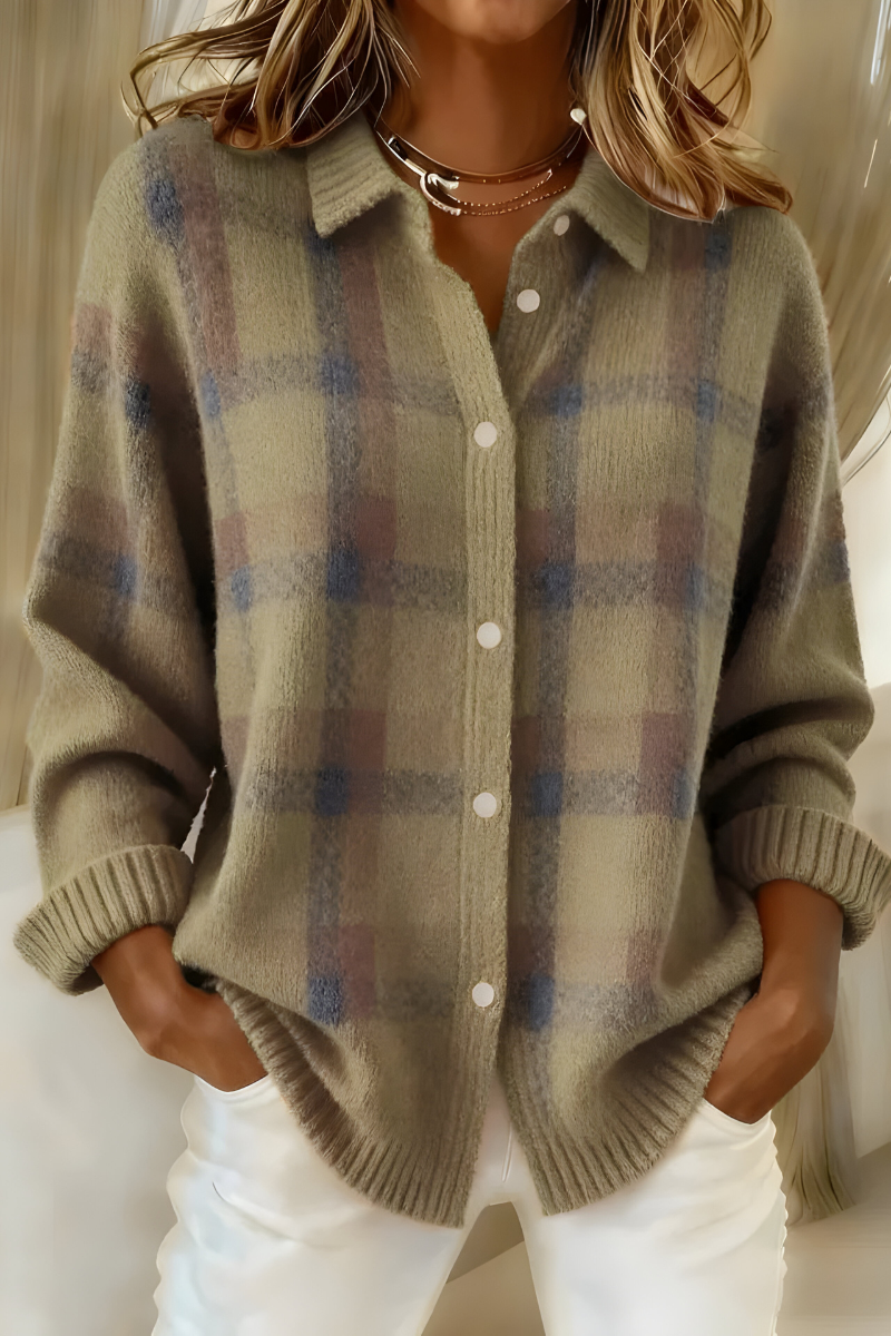 Aveline | Cardigan à Carreaux