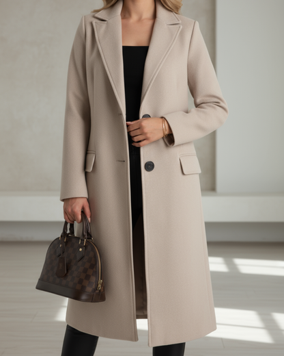 Jade | Manteau Long en Laine Élégant