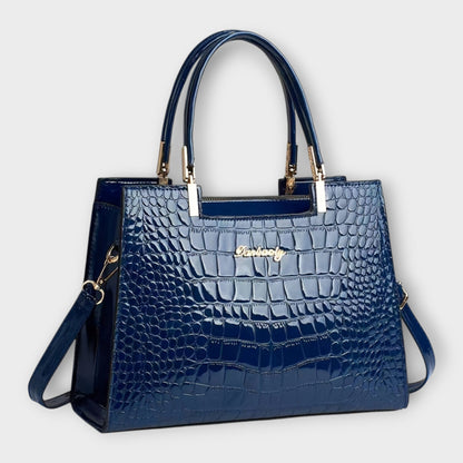 Aurora - Sac à main en cuir de crocodile brillant