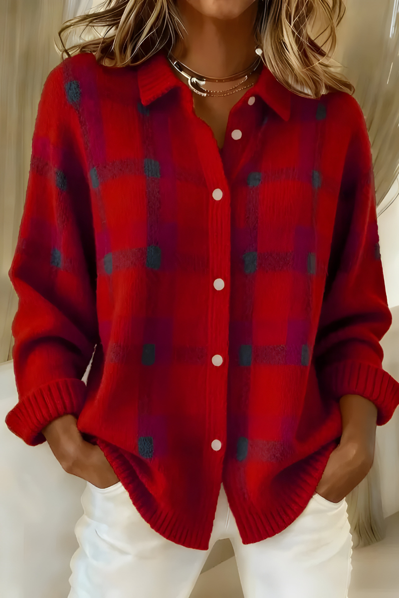 Aveline | Cardigan à Carreaux