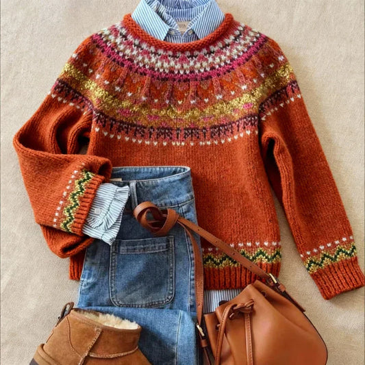 Simona™ | Élégant Pull Vintage en Tricot