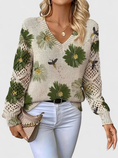 Aurelia | Pull élégant avec design floral