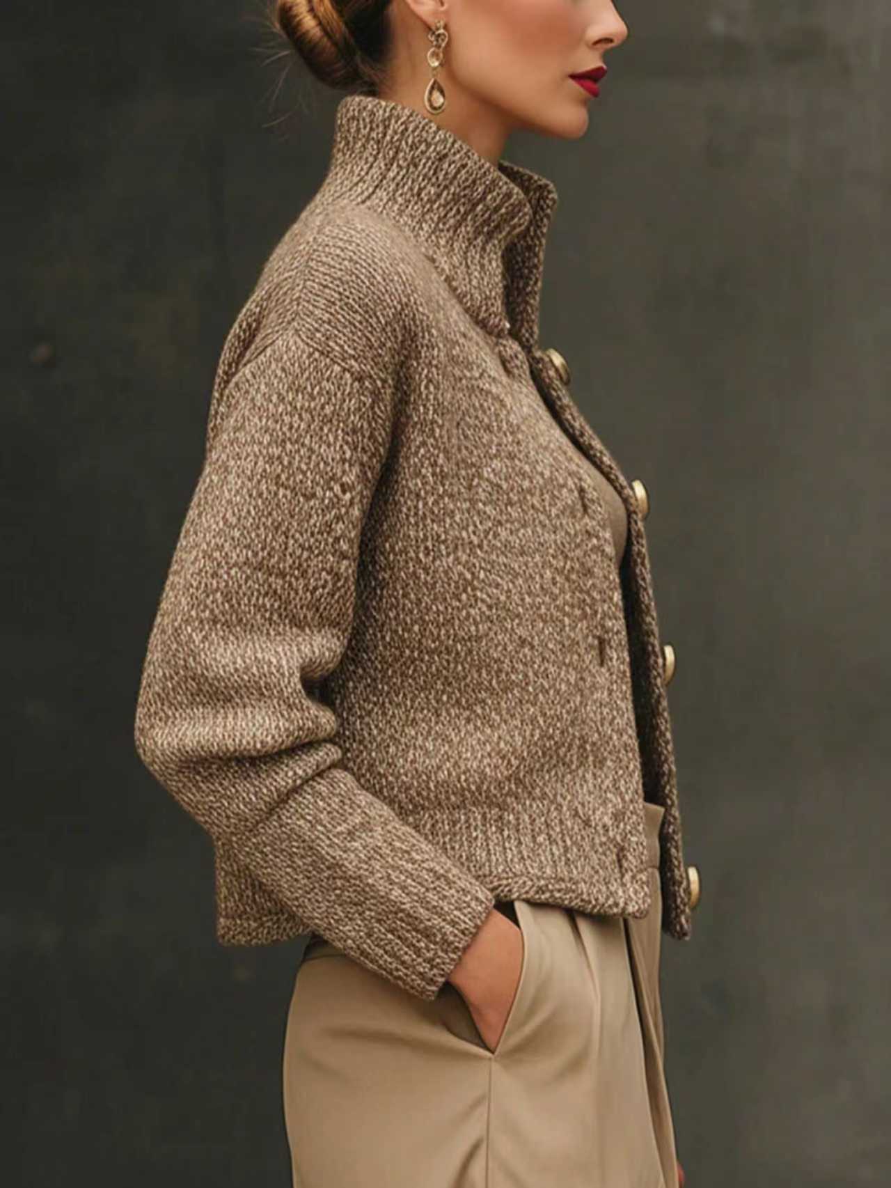 Carmelle | Veste Tailleur en Laine Mélangée