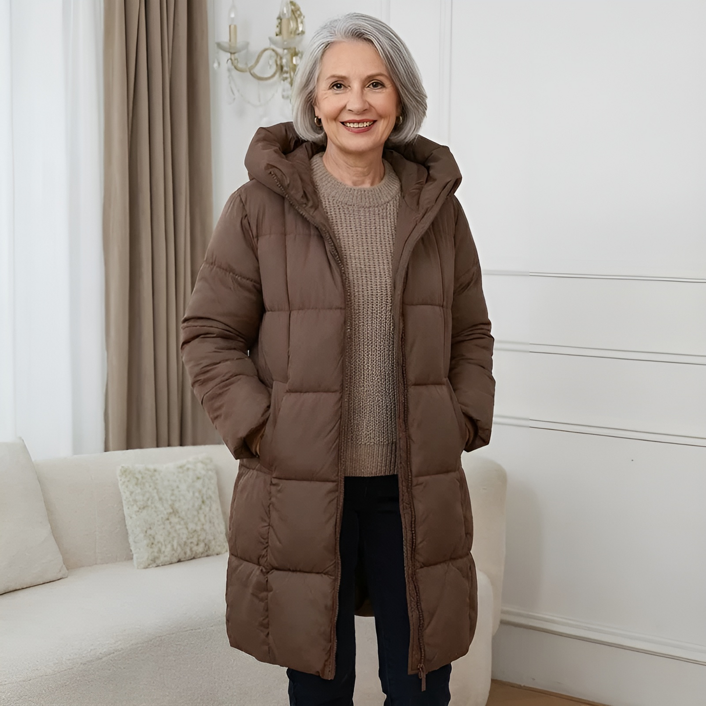 Élancia | Veste Casual en Duvet avec Capuche