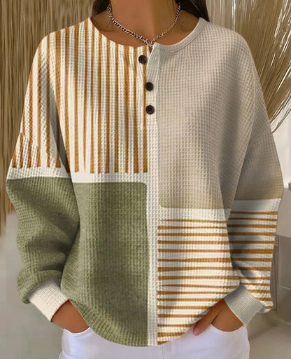 Soléane | Henley en tricot gaufré confortable