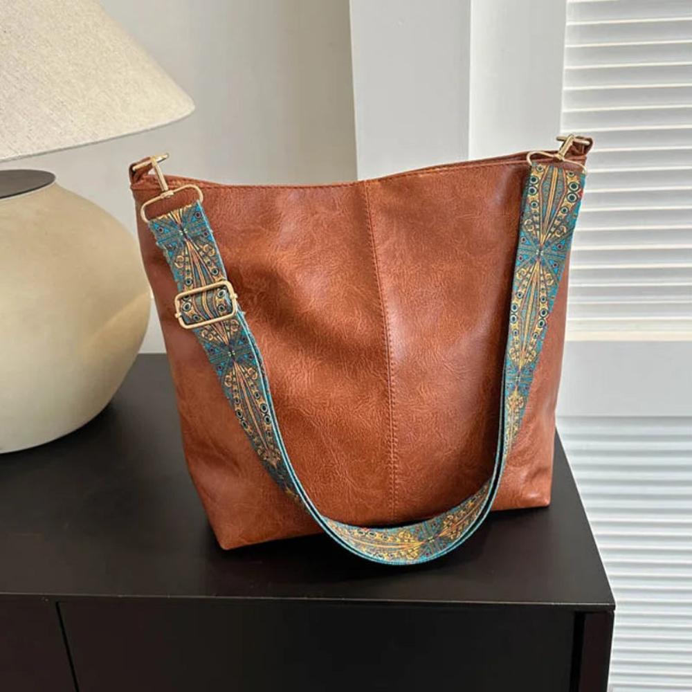 Greta - Sac en cuir vintage avec une bandoulière élégante