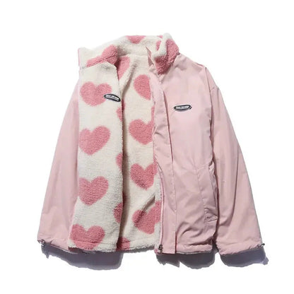 Catherine | Veste réversible à cœurs