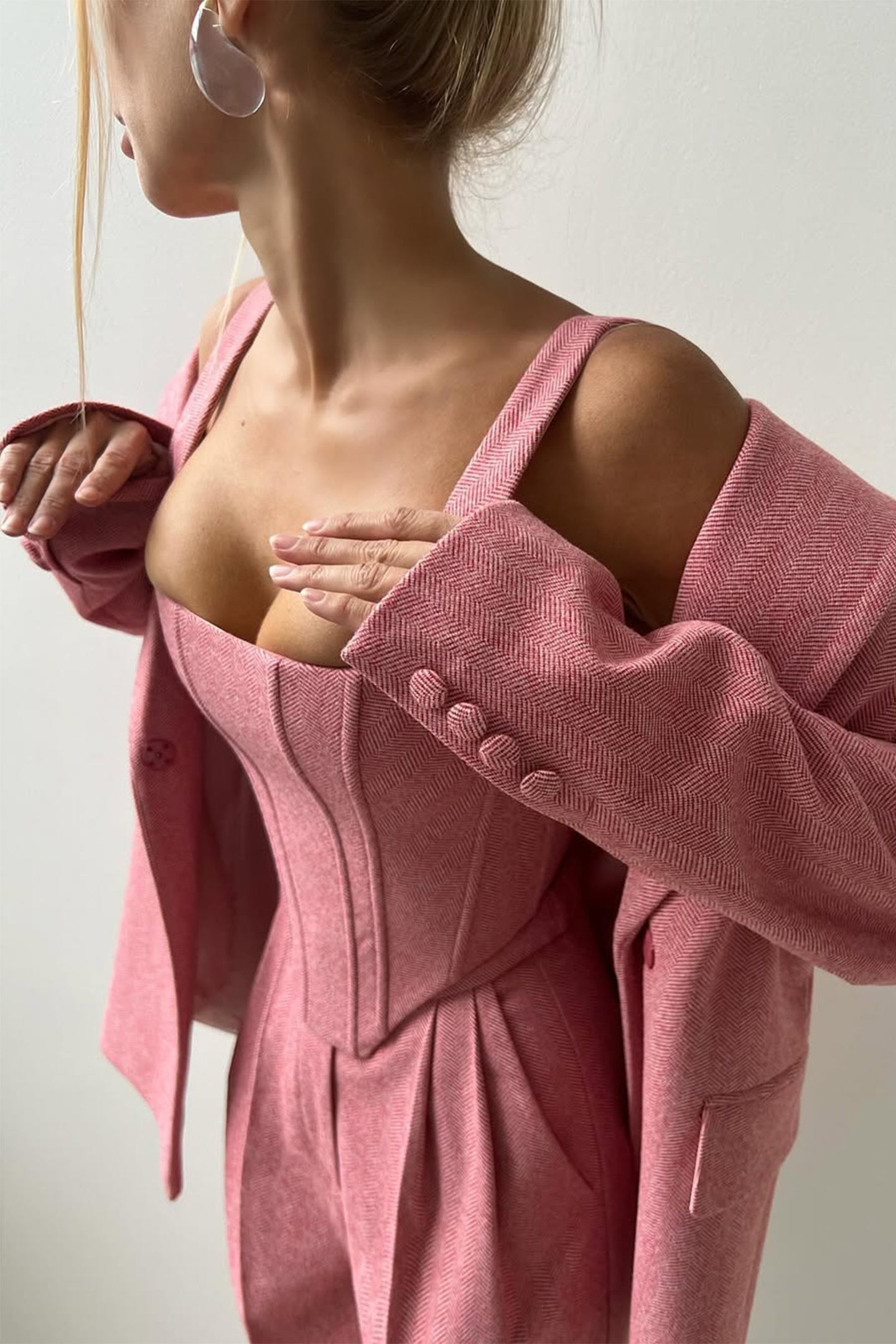 Dolce | Ensemble trois pièces avec blazer croisé