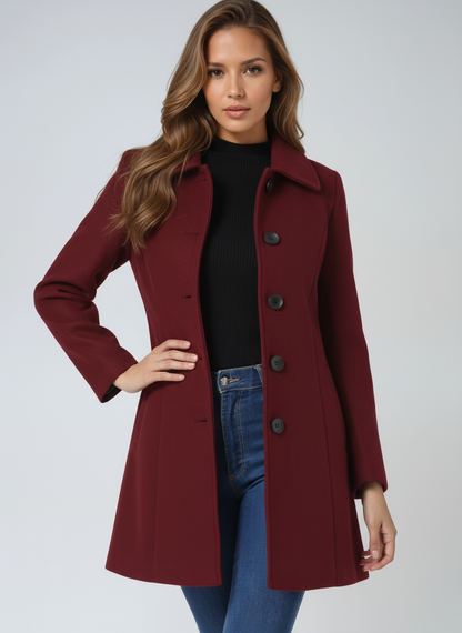 Marenne | Manteau d'Hiver à Boutonnage Simple