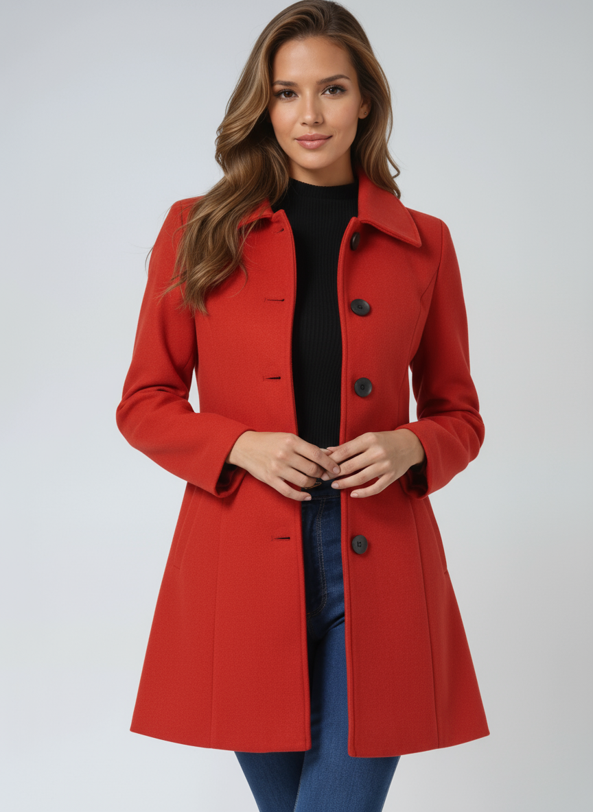 Marenne | Manteau d'Hiver à Boutonnage Simple