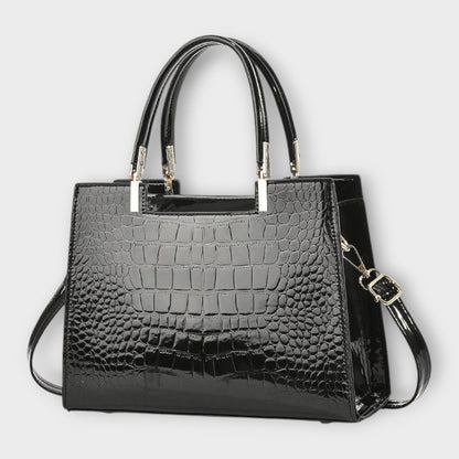Aurora - Sac à main en cuir de crocodile brillant