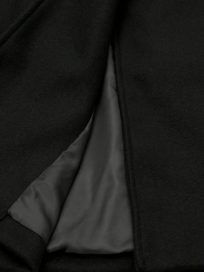 Sérine | Manteau à Col Spliced Bicolore
