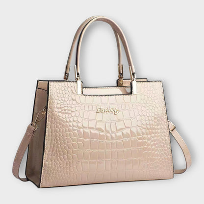 Aurora - Sac à main en cuir de crocodile brillant