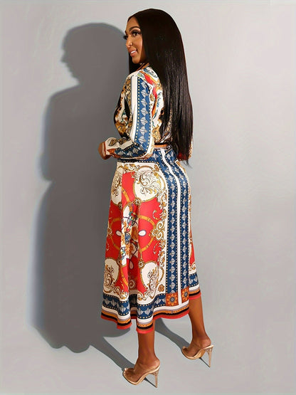 Marigold | Robe Chemise à Manches Longues Mi-Mollet