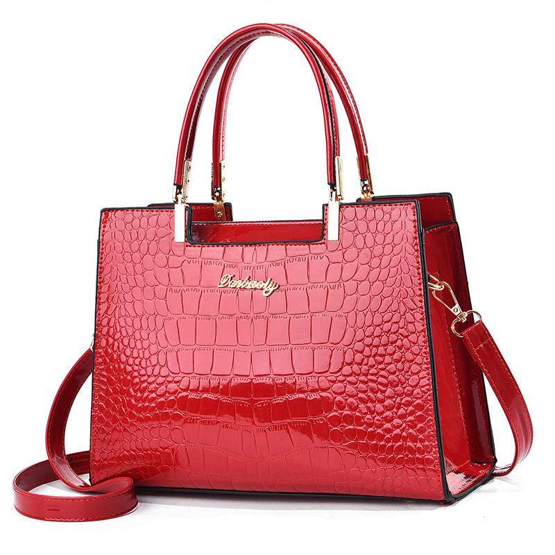 Aurora - Sac à main en cuir de crocodile brillant