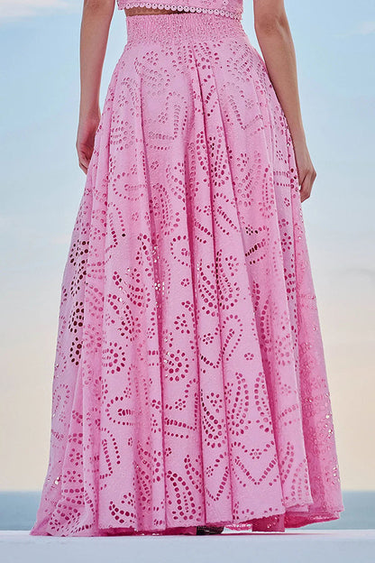 Ensemble Larissa™ : Top Brodé et Jupe Maxi Taille Haute