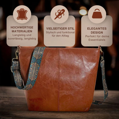 Greta - Sac en cuir vintage avec une bandoulière élégante