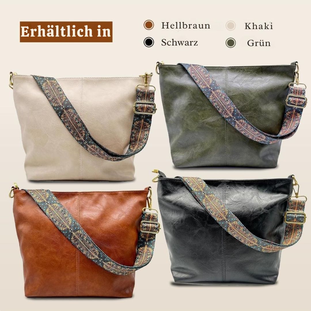 Greta - Sac en cuir vintage avec une bandoulière élégante