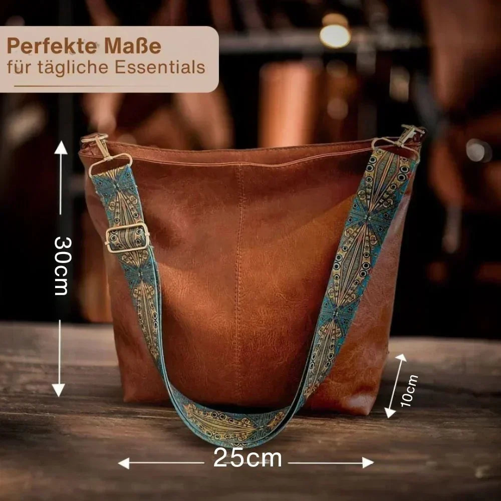 Greta - Sac en cuir vintage avec une bandoulière élégante