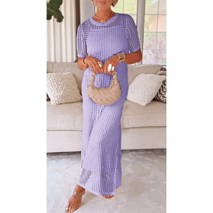 Bethany | Robe Maxi Longue Découpée avec Robe Intérieure Offerte